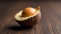 Split Brazil Nut Shell with Seeds A still life composition featuring a single, perfectly cracked open Royalty Free Stock Photo