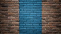 Split Brick Wall Background with Contrasting Colors Royalty Free Stock Photo