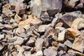 split or broken rock. Sharp pebbles. batu gunung. pile of stones pieces for construction, Grunge Abstract Stone