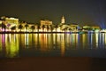 Split city old town colorful night view Royalty Free Stock Photo