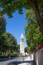 SPLIT, CROATIA - Aug 10, 2011: Bell tower of the Holly Arnir in Split, Croatia