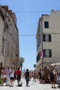 SPLIT, CROATIA - Aug 10, 2011: A hot summer day on a square in Split, Croatia Royalty Free Stock Photo