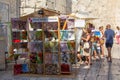 SPLIT, CROATIA - Aug 02, 2012: Street life in Split, Croatia in summer Royalty Free Stock Photo