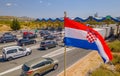 Dugopolje near Split crowds waiting at toll booths