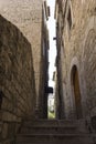 Very narrow street in Split city centre in Croatia Royalty Free Stock Photo