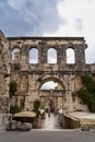 Split, Croatia - Jun 22, 2020: Silver gate, east entrance of the Diocletian s Palace in Split, Croatia