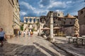 Split, Croatia - Jun 22, 2020: Silver gate, east entrance of the Diocletian s Palace in Split, Croatia