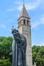 Statue of Gregory of Nin, medieval Croatian bishop in Split on June 15, 2019.