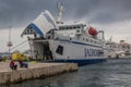 SPLIT, CROATIA - MAY 28, 2019: MF Bartol Kasic ferry in Split harbor, Croat Royalty Free Stock Photo