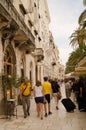 Split, Dalmatia, Croatia; 09/07/2018: Tourists walk in the old district of Split. Royalty Free Stock Photo