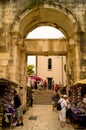 Split, Dalmatia, Croatia; 09/07/2018: Tourists walk in the old district of Split. Royalty Free Stock Photo