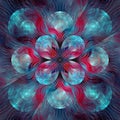 Split Elliptic Blue Light fractal art