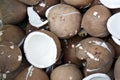 Split Fresh Coconut milk Royalty Free Stock Photo