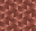 Split Hexagons Grid Seamless Pattern Trend Vector Brown Abstract Background