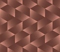 Split Hexagons Retro Styled Seamless Pattern Trend Vector Brown Abstraction
