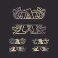 Split Letters. Split Monogram Font. Split Alphabet.