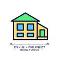 Split-level house pixel perfect RGB color icon