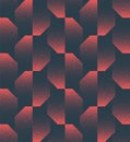 Split Octagons Vector Seamless Pattern Trendy Crimson Classy Abstract Background