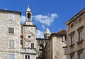 Split Old town Clock tower. Royalty Free Stock Photo
