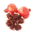 Split open pomegranate fruit Royalty Free Stock Photo