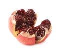 Split open pomegranate fruit Royalty Free Stock Photo
