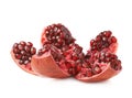 Split open pomegranate fruit Royalty Free Stock Photo