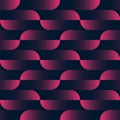 Split Ovals Dynamic Seamless Pattern Trendy Vector Black Purple Abstraction Royalty Free Stock Photo
