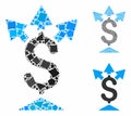 Split payment Mosaic Icon of Abrupt Elements Royalty Free Stock Photo
