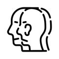 Split personality line icon vector illustration flat Royalty Free Stock Photo