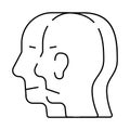 split personality line icon vector illustration flat Royalty Free Stock Photo