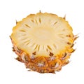 Split Pineapple Fruit isolated on a white background Royalty Free Stock Photo