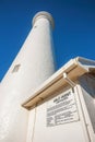 Worm\'s eye view of Split Point lighthouse, Airey\'s Inlet, Great Ocean Road, Victoria, Australia Royalty Free Stock Photo