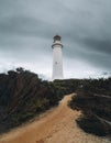 Split Point Lighthouse is a lighthouse close to Aireys Inlet, a small town on the Great Ocean Road in Victoria Royalty Free Stock Photo