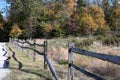 Split Rail Fence by Autumn Field