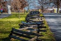 Split Rail Fence at Valley Forge Pennsylvania Royalty Free Stock Photo