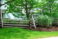 Split rail stockade fence