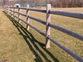Split rail wood fence