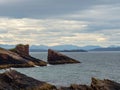 Split Rock, Bay of Clachtoll, Sutherland in the Scottish Highlands