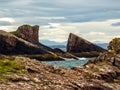 Split Rock, Bay of Clachtoll, Sutherland in the Scottish Highlands