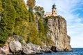 Split Rock Lighthouse High Above Lake Superior Royalty Free Stock Photo