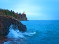 Split Rock Lighthouse on Lake Superior north shore near Duluth Minnesota Royalty Free Stock Photo