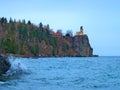 Split Rock Lighthouse on Lake Superior north shore near Duluth Minnesota Royalty Free Stock Photo