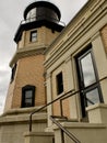 Split Rock Lighthouse on Minnesota`s North Shore is a popular tourist attraction. Royalty Free Stock Photo