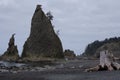 Split Rock on Rialto Beach Royalty Free Stock Photo