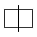 Split screen line icon vector