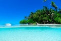 Split shot of tropical island Royalty Free Stock Photo