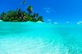 Split shot of tropical island Royalty Free Stock Photo