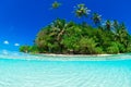 Split shot of tropical island Royalty Free Stock Photo