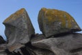 Split stone on the beach