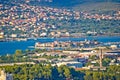 Split suburbs Vranjic and Kastela aerial view Royalty Free Stock Photo